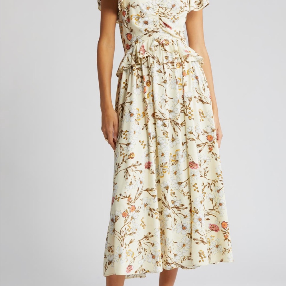 Nordstrom Pink and Orange Scoop Neck Sundress